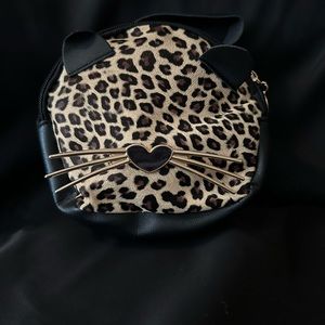 Cheetah Print Cat Hand Bag